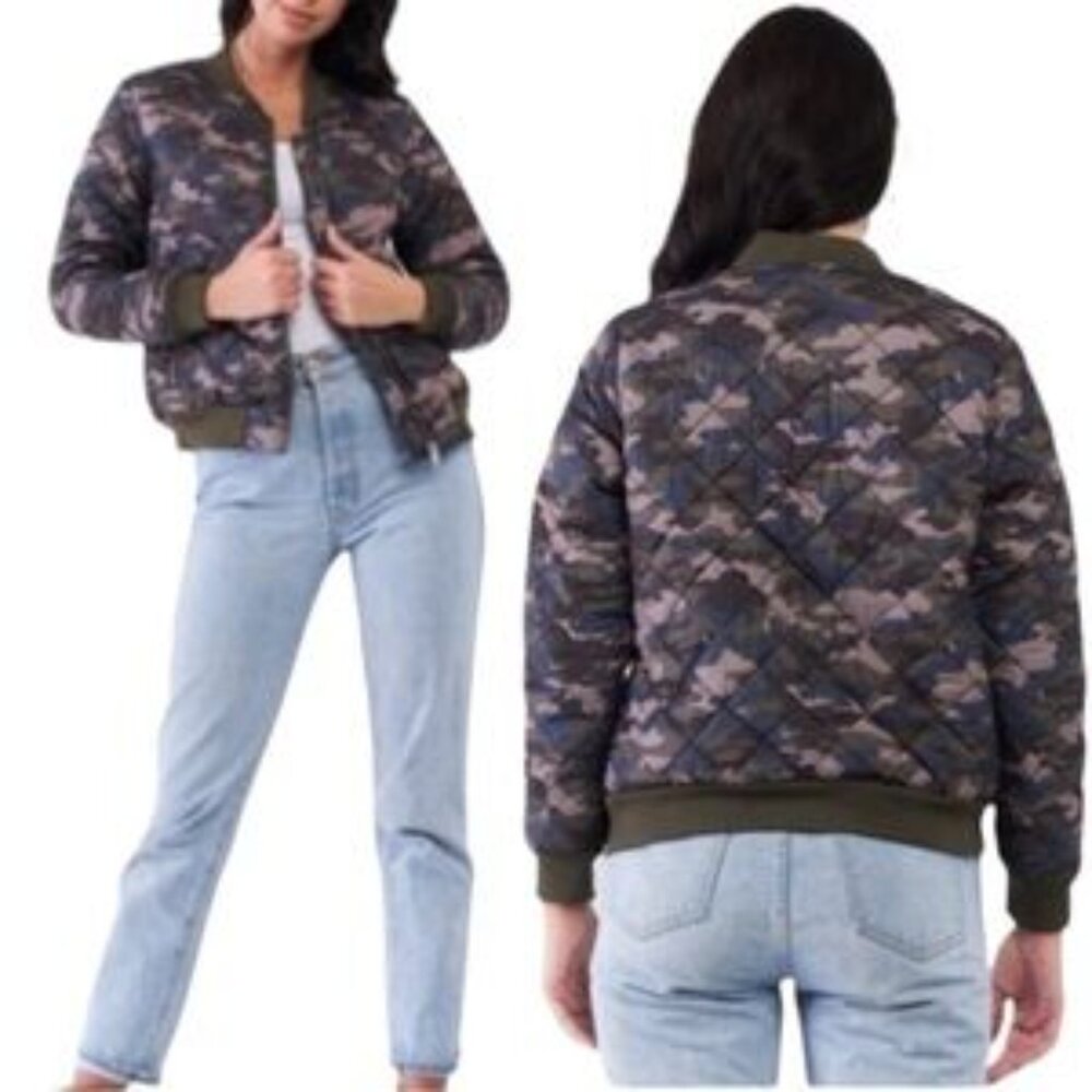 Glamsia Camo Puff Jacket Size Medium NWT